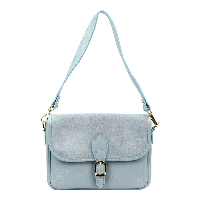 Kožená crossbody kabelka Luka 25-036-2 modrá