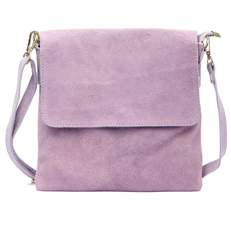 Kožená crossbody kabelka Luka 24-090 levandulová