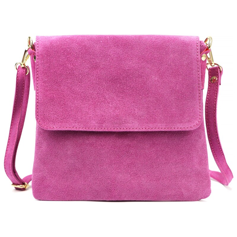 Kožená crossbody kabelka Luka 24-090 růžová