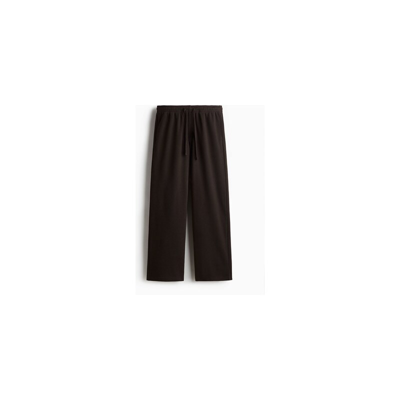 H&M - Žerzejové kalhoty Loose Fit - Hnědá