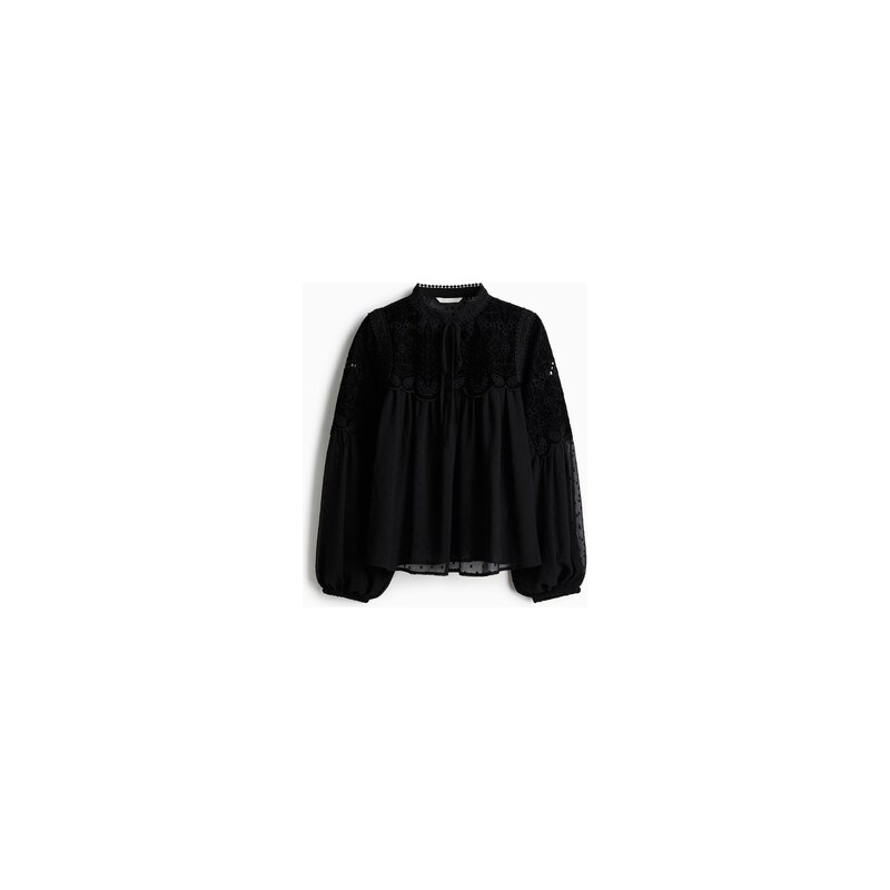 H&M - Halenkas krajkou - Černá