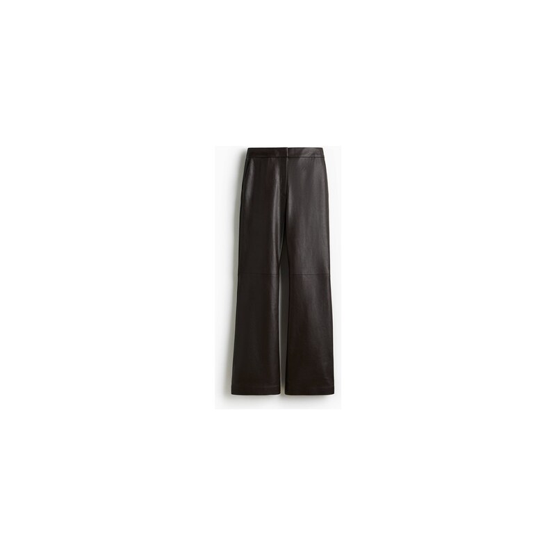 H&M - Kalhoty Bootcut - Tmavě Hnědá