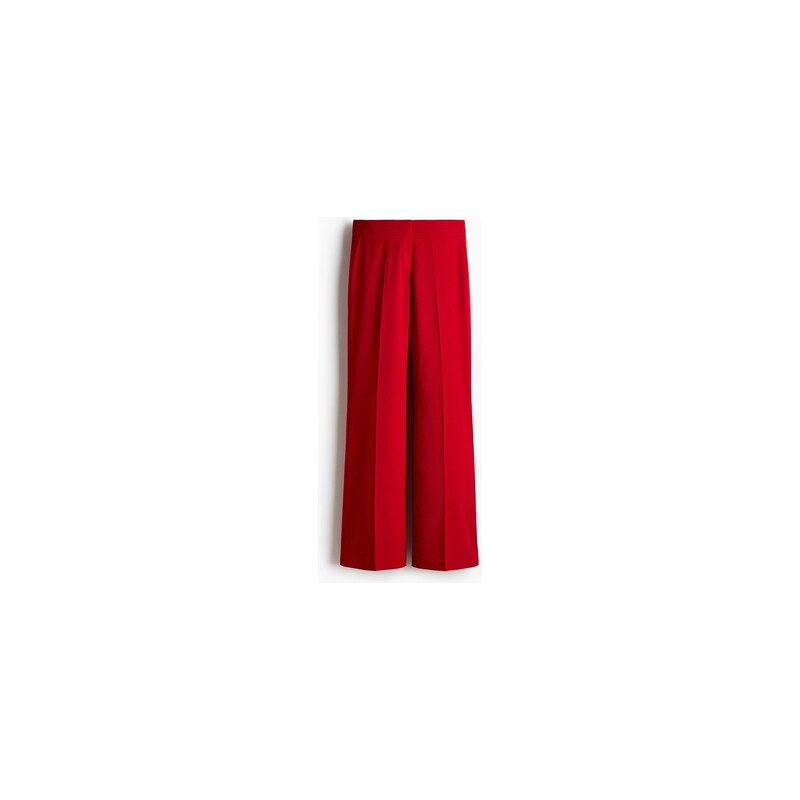H&M - Elegantní kalhoty Flared - Červená