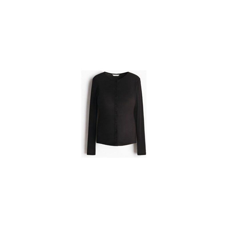 H&M - MAMA Propínací top z jemného úpletu - Černá