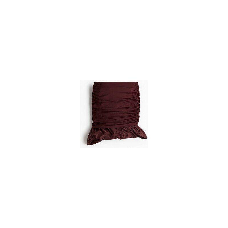 H&M - Řasená sukně - Vínová
