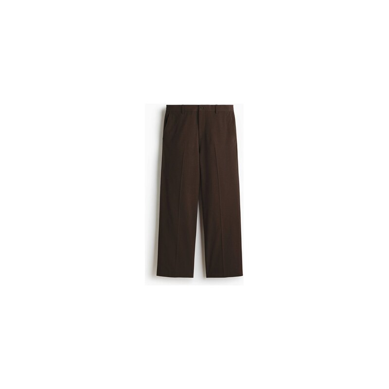 H&M - Kalhoty Relaxed Fit - Tmavě Hnědá