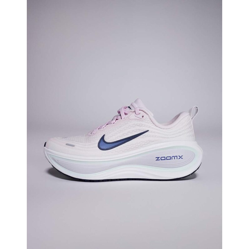 Nike Running Vomero Plus trainers in light pink and blue