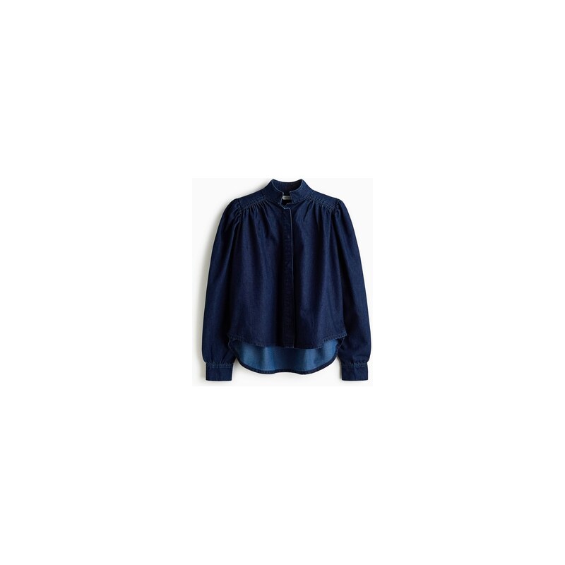 H&M - Oversized džínová halenka - Tmavý Denim Blue