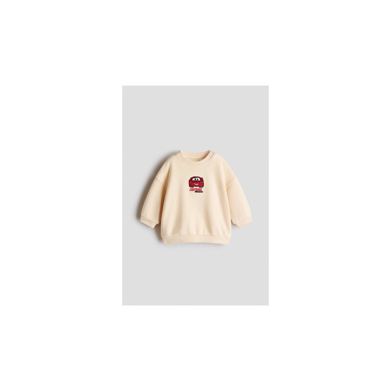 H&M - Mikinas potiskem - Světle Béžová/Autíčka