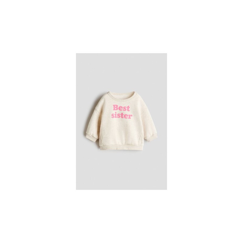 H&M - Mikinas potiskem - Světle Béžová/Best Sister