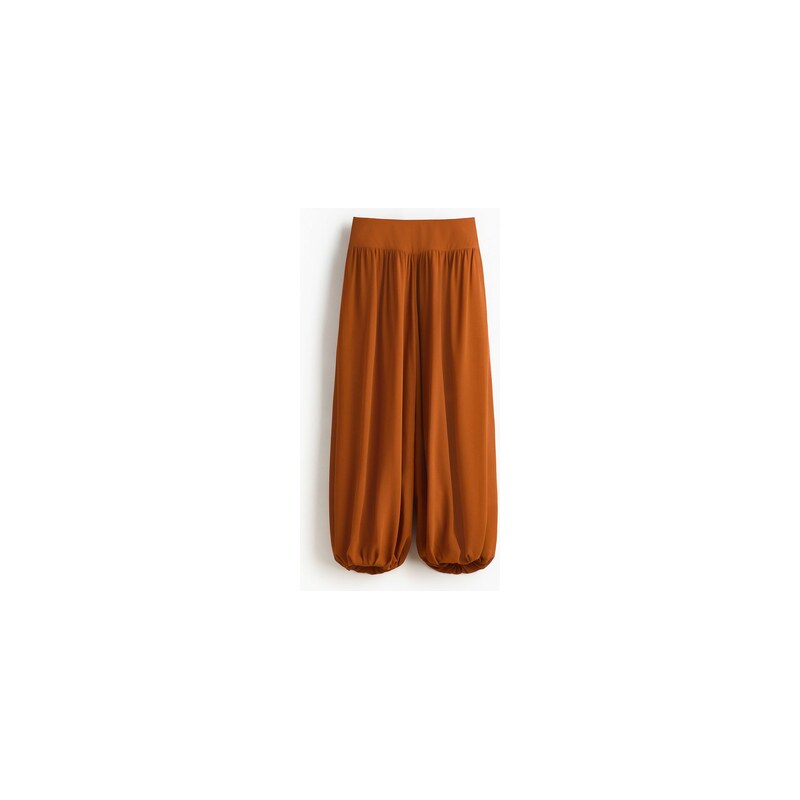 H&M - Šifonové kalhoty - Rezavě Hnědá
