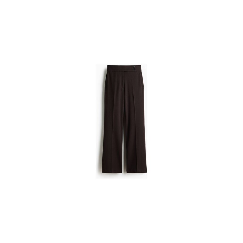 H&M - Keprové kalhoty Bootcut - Tmavě Hnědá
