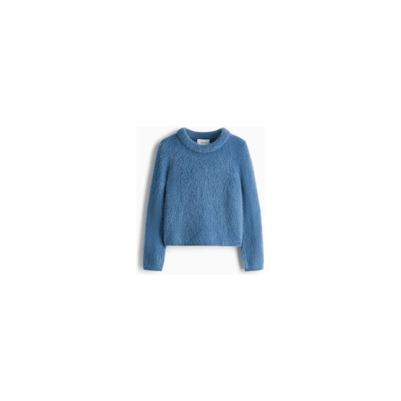 H&M - Svetr z mohérové směsi - Tlumená Modrá