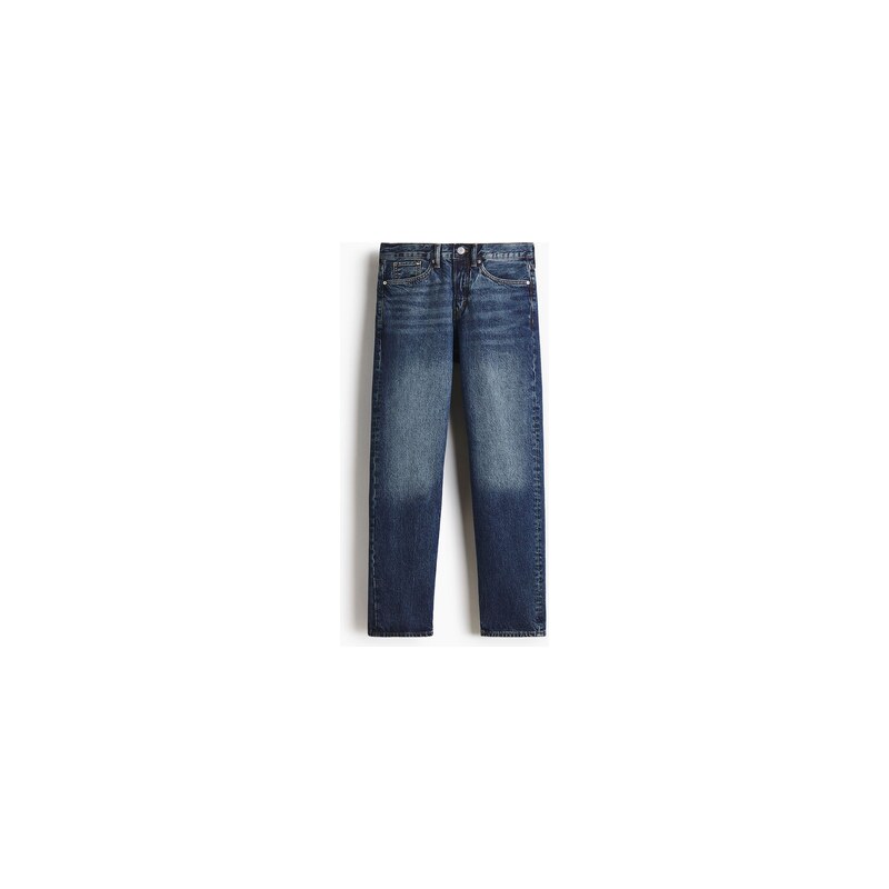 H&M - Original Straight Jeans - Tmavý Denim Blue