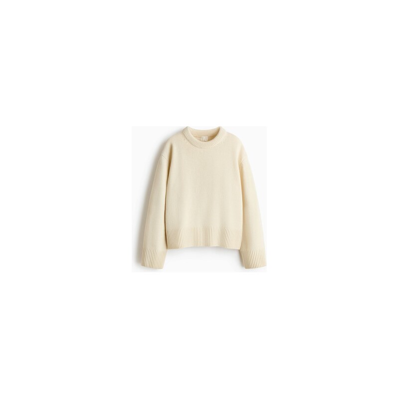 H&M - Vlněný svetr - Světle Béžová