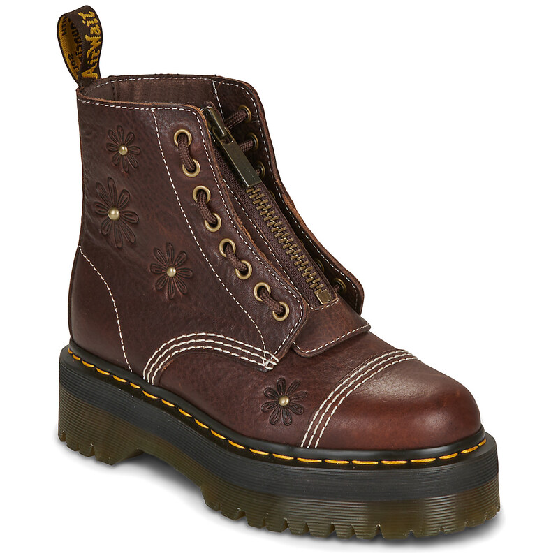 Dr. Martens Kotníkové boty Sinclair Flower Dark Brown Grizzly