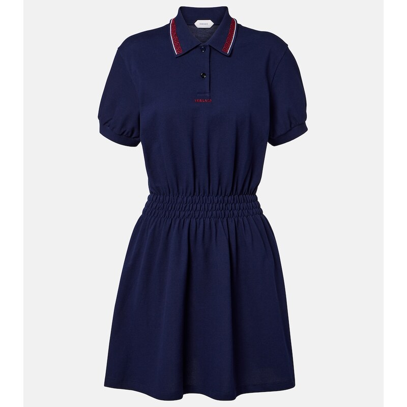 Versace Greca cotton piquÃ polo dress