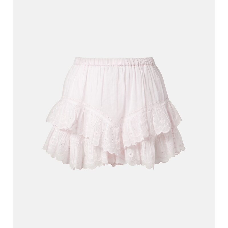 Marant Etoile Jocadia broderie anglaise cotton shorts