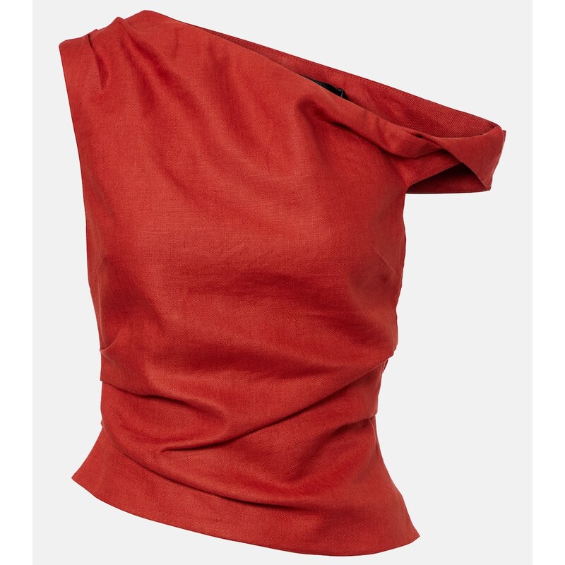 SIR Asymmetric linen top