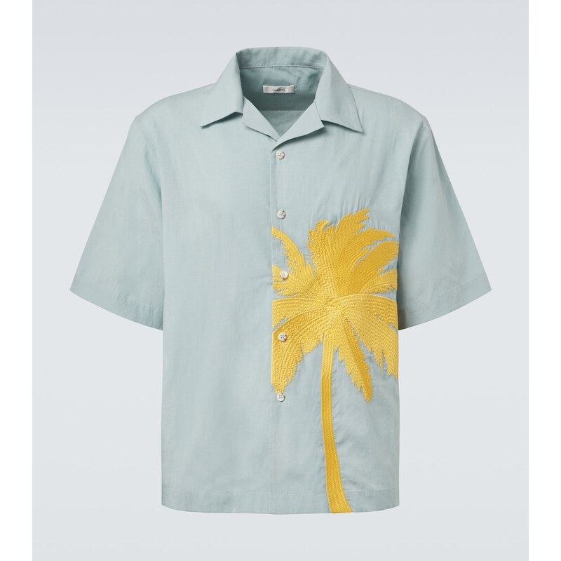 Commas Embroidered bowling shirt