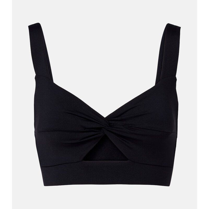 Norba Shell cutout ruched sports bra