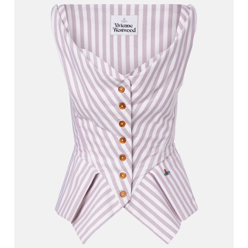 Vivienne Westwood Monday striped cotton top