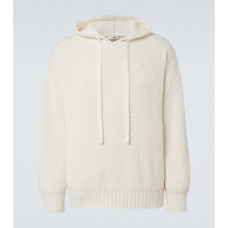Commas Knitted cotton hoodie