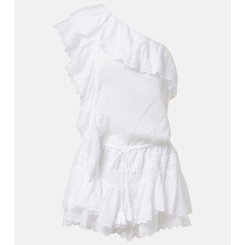 Marant Etoile Lalia embroidered ruffled minidress