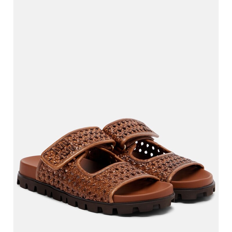 Miu Miu Woven leather sandals