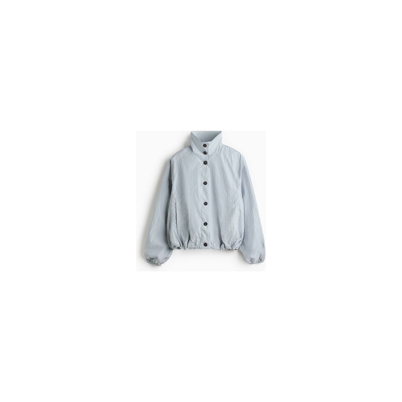 H&M - Oversized bundas bublinovým lemem - Světle Šedá