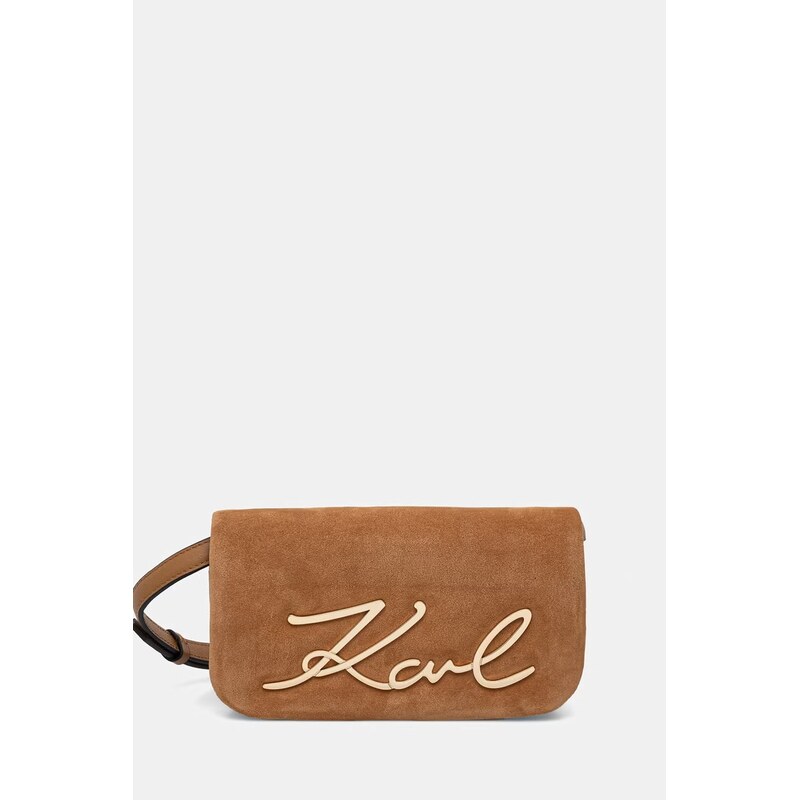 Karl Lagerfeld crossbody kabelka dámská semišová K/SIGNATURE