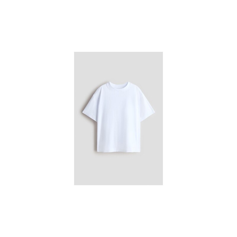 H&M - Tričko Loose Fit - Bílá