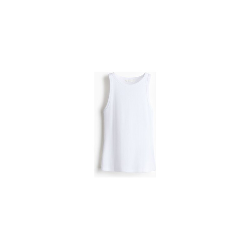 H&M - Tílko z žebrované bavlny - Bílá