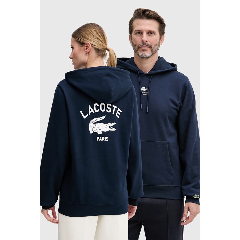 Lacoste mikina s kapucí bavlněná
