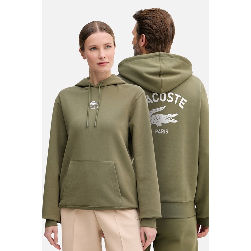 Lacoste mikina s kapucí bavlněná