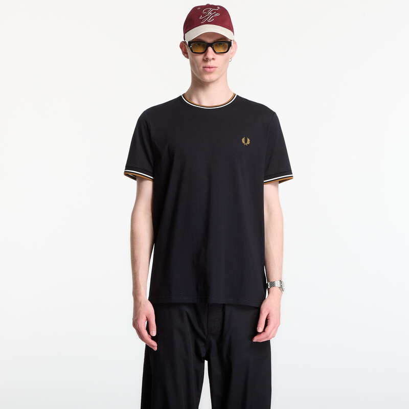 Tričko Fred Perry Twin Tipped T-Shirt Black XL