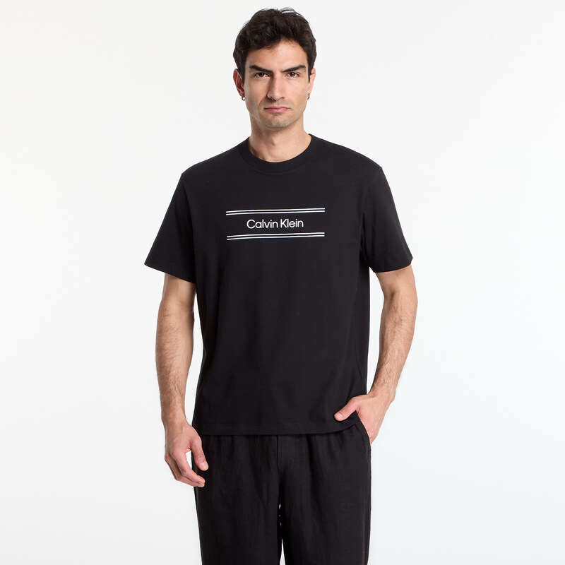 Tričko Calvin Klein Ss 20S Eu Spw Standard Graphic Tee Black S