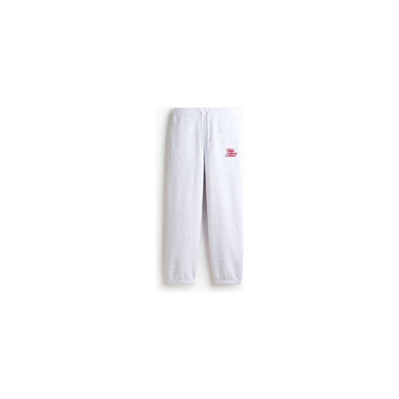 H&M - Teplákové kalhoty Loose Fit - Šedý Melír/Fortes Fortuna