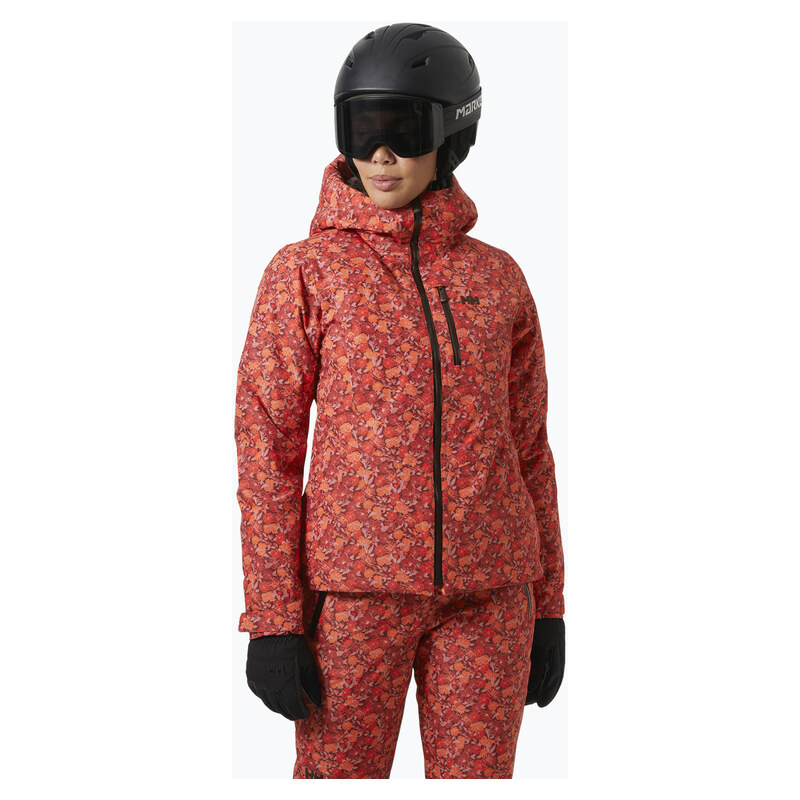 Dámská lyžařská bunda Helly Hansen Valdisere 3.0 red floral aop