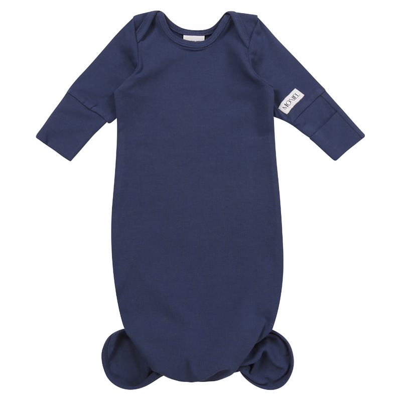 Moniel Novorozenecké body s uzlem Navy Blue modrá
