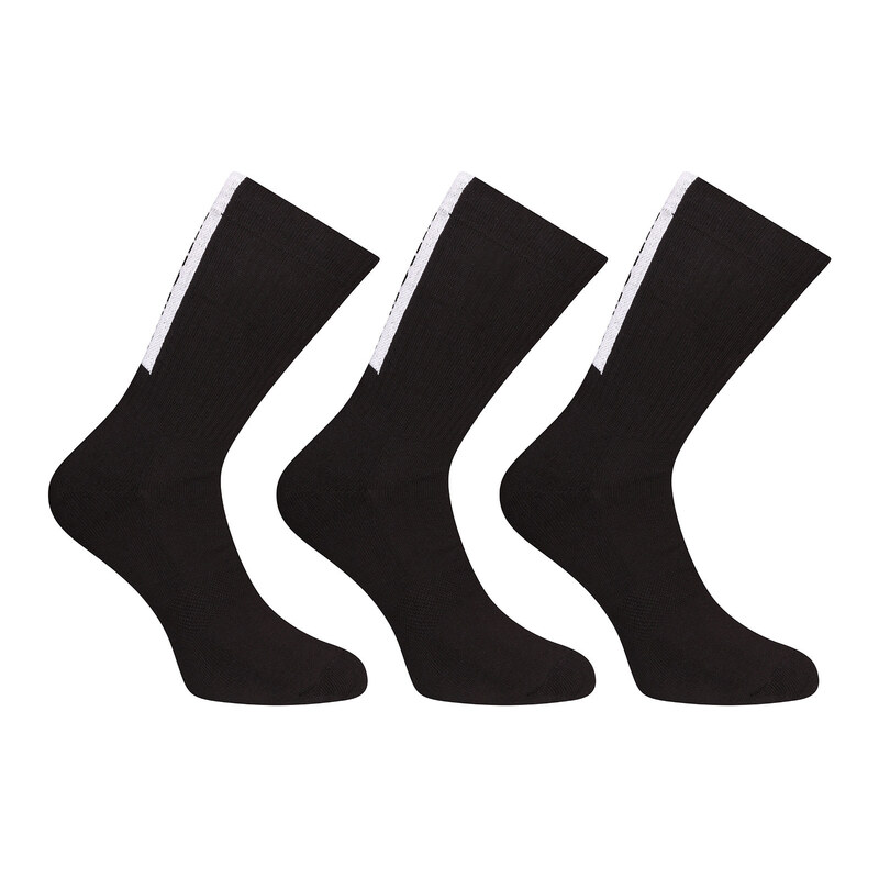 3PACK ponožky Pietro Filipi sportovní vysoké černé (3POC2)