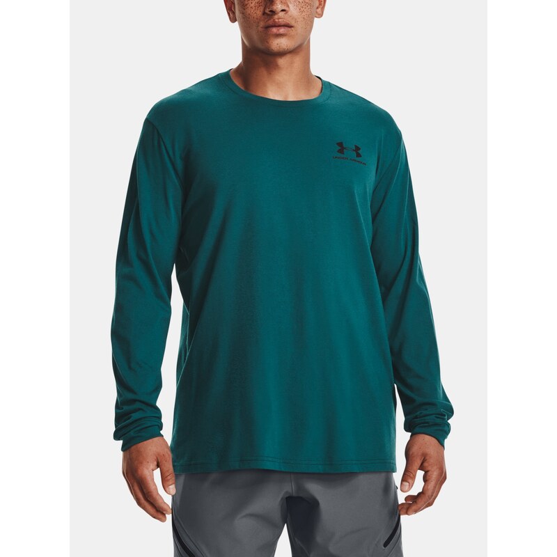Triko Under Armour Sportstyle Left Chest Ls Man Green