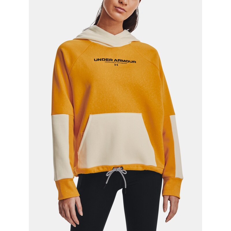 Mmikina Under Armour Rival + Fleece Hoodie Wmn Yellow
