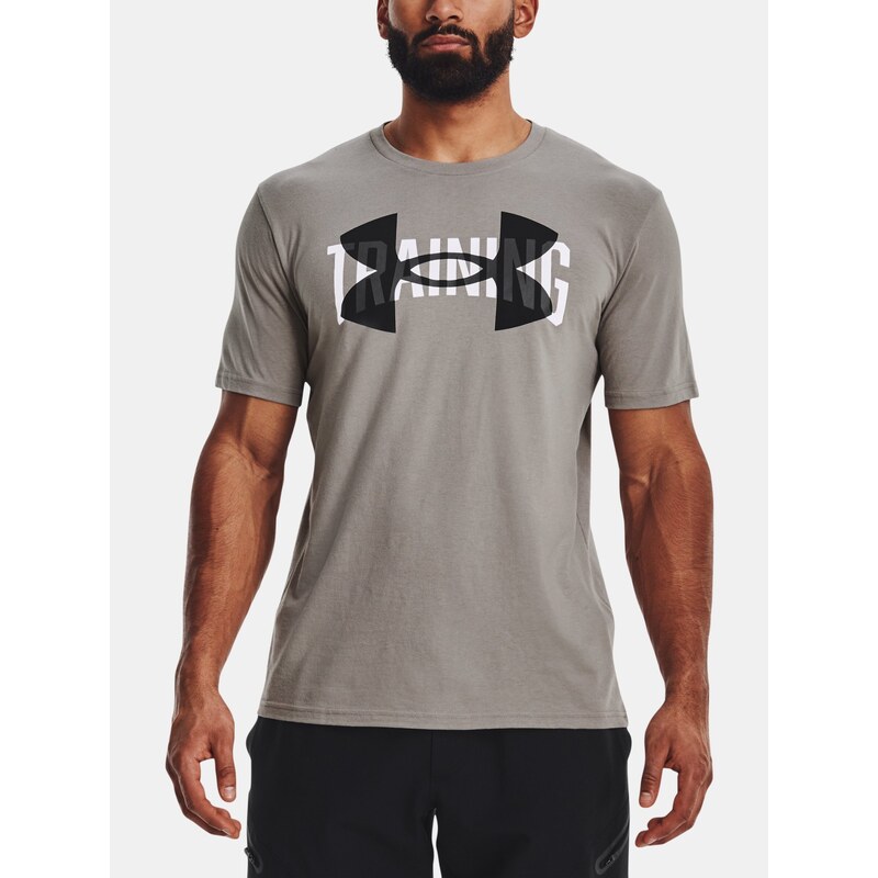 Triko Under Armour Training Overlay Ss Man Gray