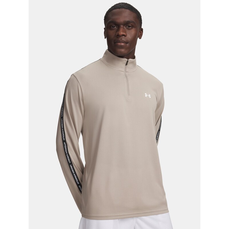 Triko Under Armour Tech Taping 1/2 Zip Man Brown