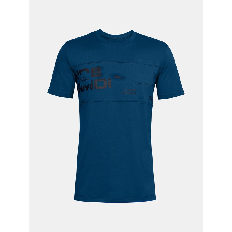 Triko Under Armour Pocket Tee Man Blue