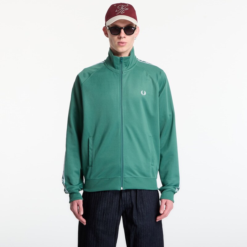Mikina Fred Perry Contrast Tape Track Jacket Green L
