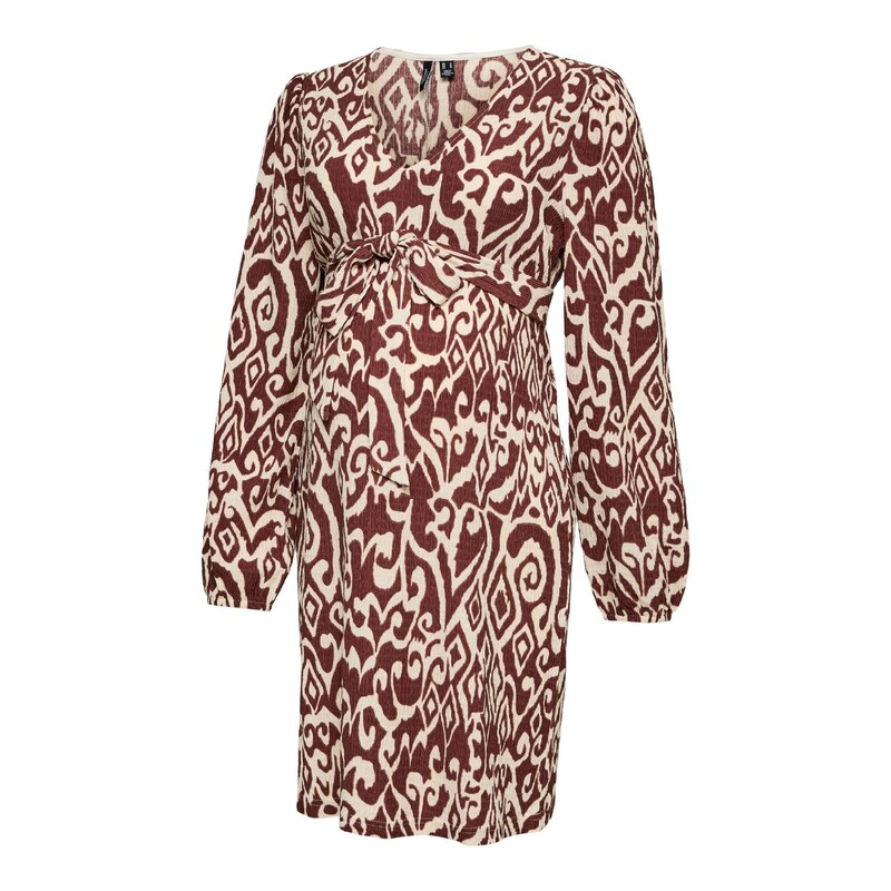 Vero Moda Maternity Šaty VMMFriga béžová / hnědá