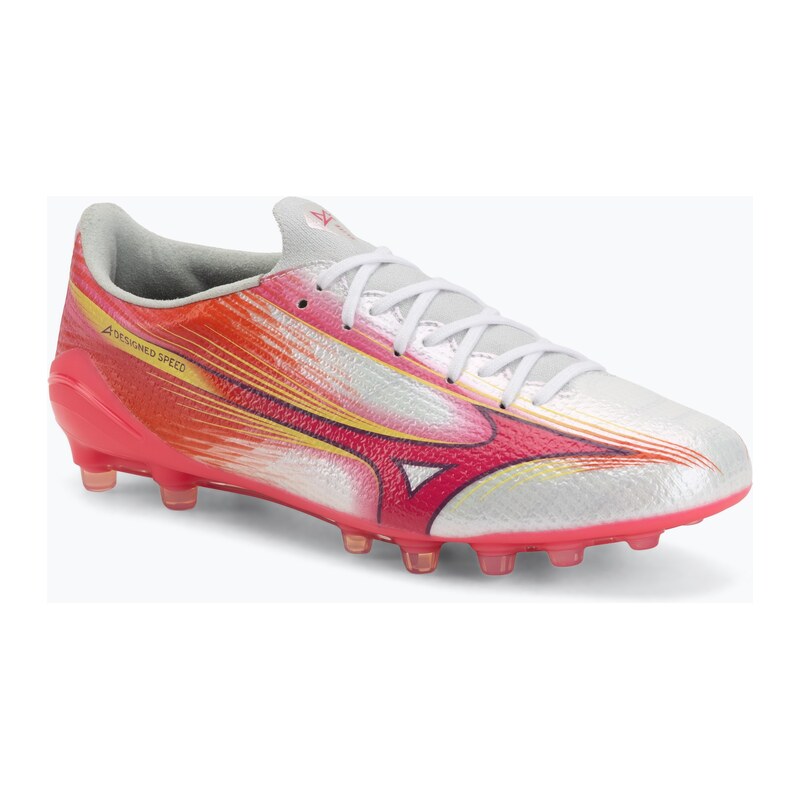 Kopačky Mizuno Alfa III Elite AG white/fuchsia purple