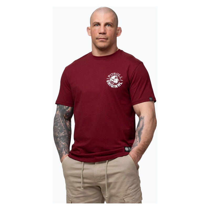 Pánské tričko na lezení Pitbull Dog SD burgundy